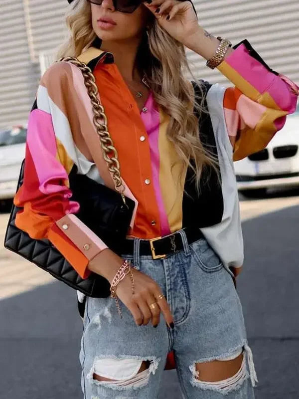 Women&#39;s Floral Print Puff Sleeve Shirt Female Elegant Casual V Neck Shirts 2023 Spring Summer Ladies Tops Blouses Vintage Blouse