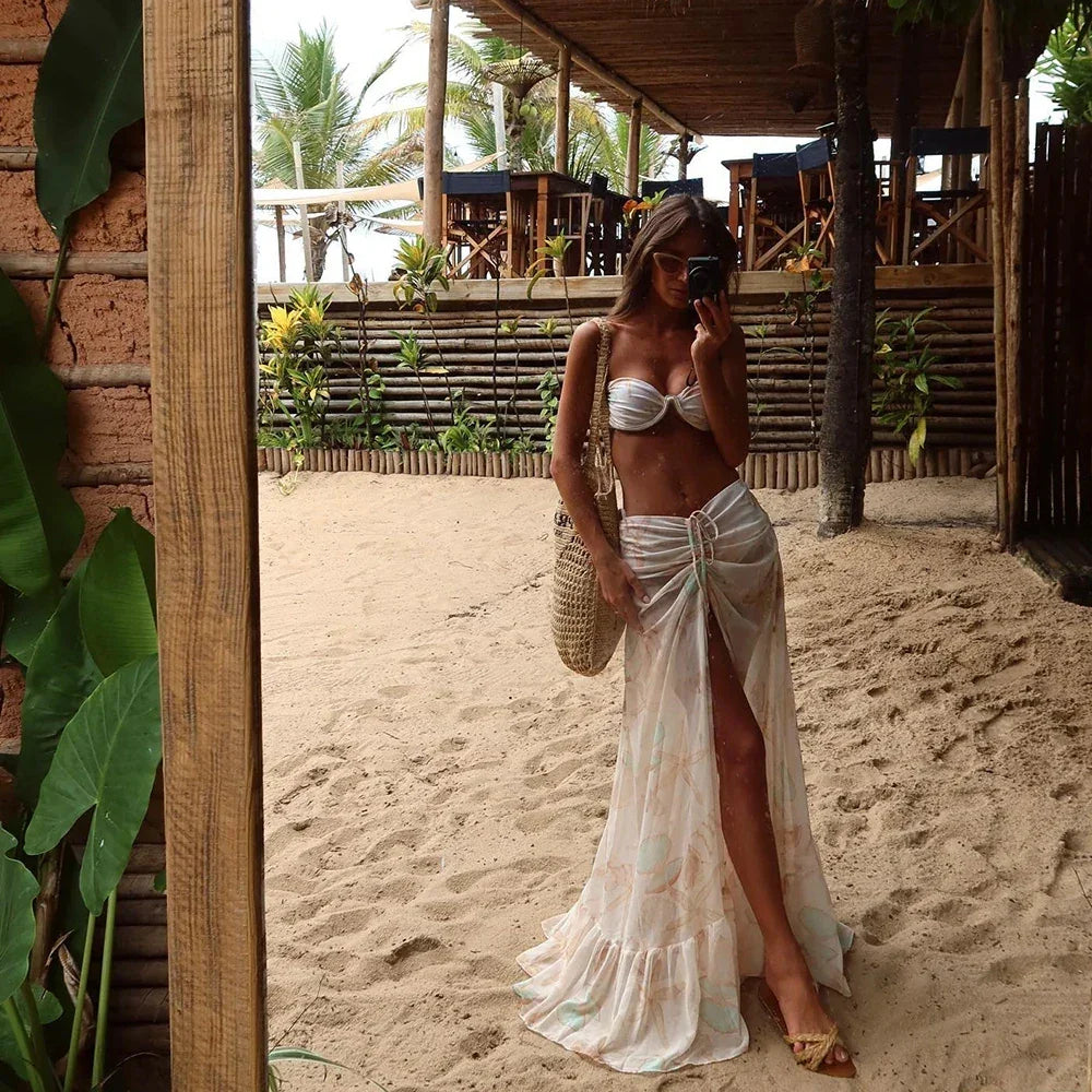 Bliss Resort Bikini + Skirt Set