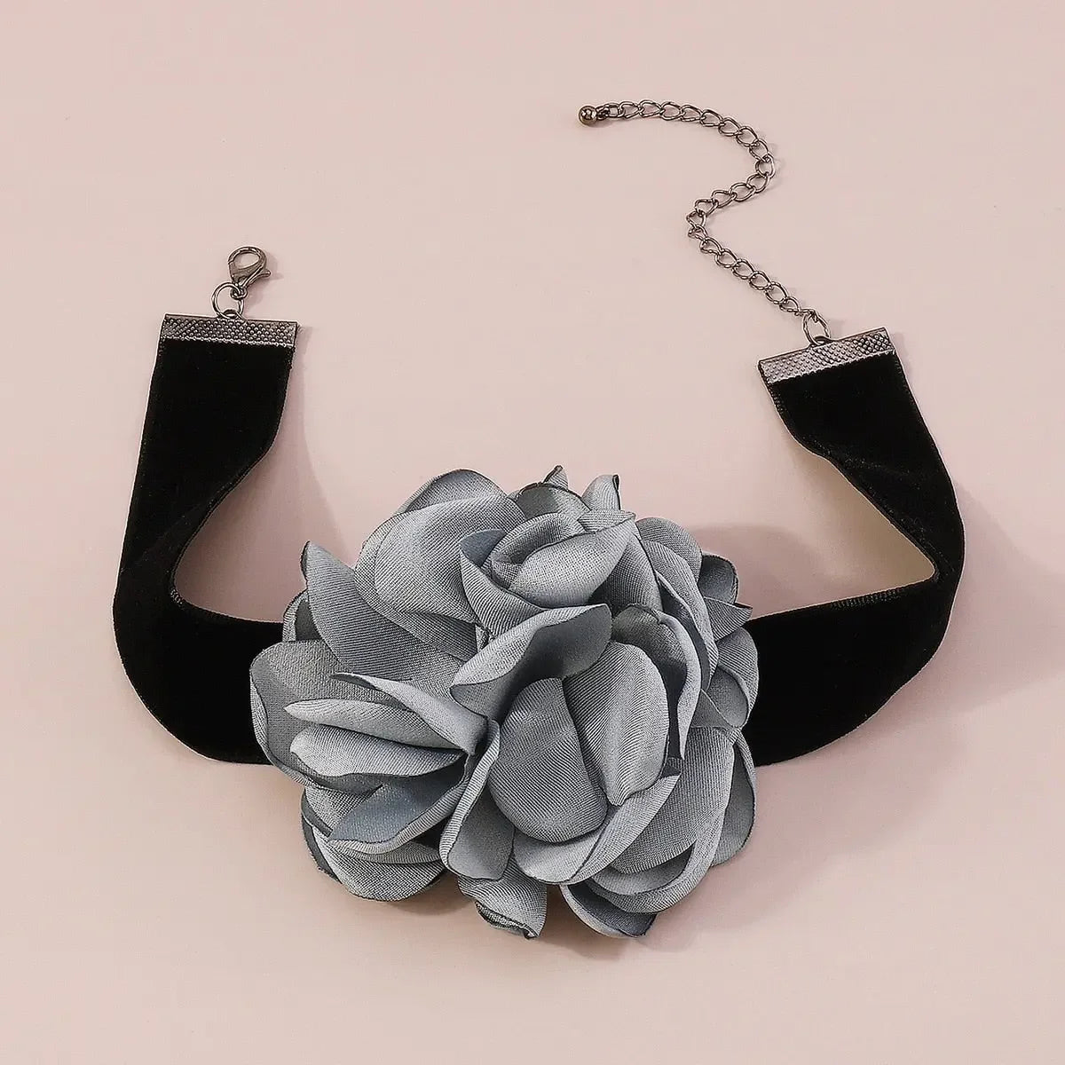 Long Rope with Big Flower Choker Necklace for Women Elegant Lace-up Rope Chain Necklace on Neck 2023 Fashion Jewelry Accessories