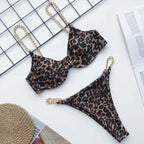 Sexy Metal Chains String High Cut One Piece Swimsuit Women Swimwear Female Monokini Tummy Cut Out Bathing Suit Swim Beach Wear Luxlife Brands