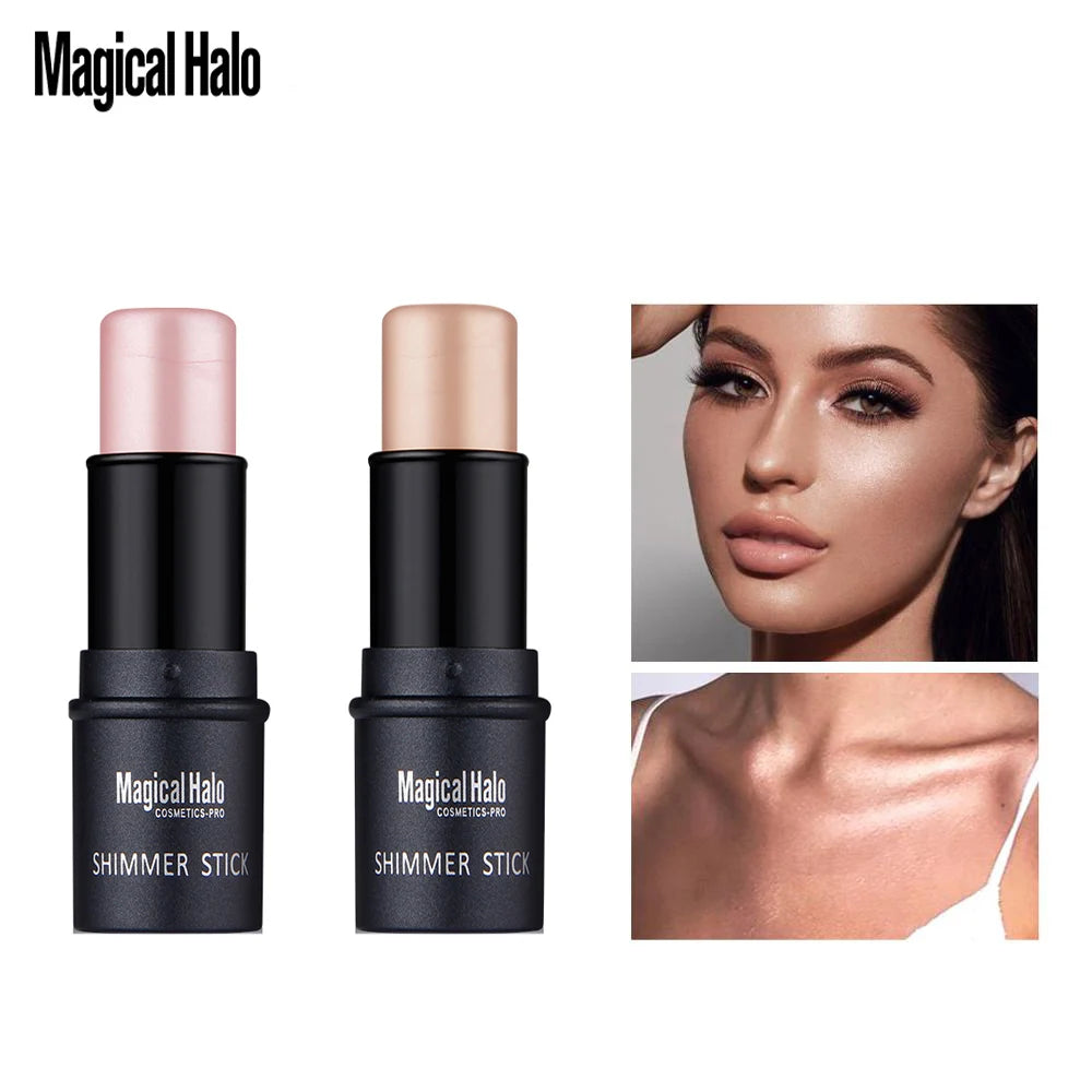 Magical Halo Highlighter Stick Makeup Glitter Contouring Bronzer For Face Shimmer Powder Highlight Corrector Contour Illuminator LUXLIFE BRANDS