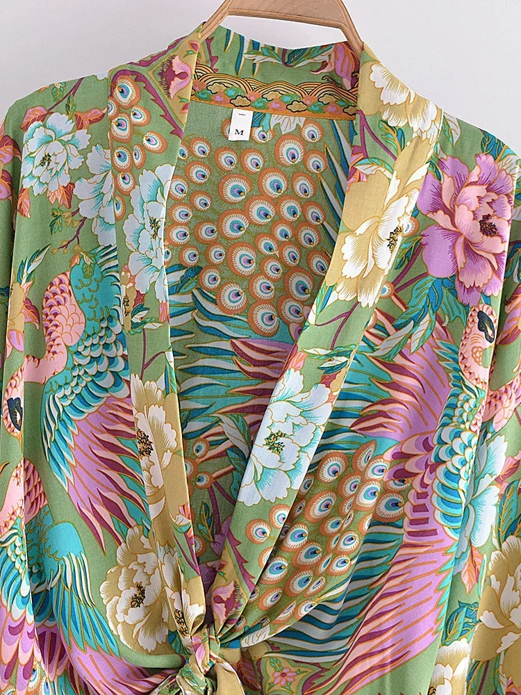 Tropical Vintage Boho Kimono