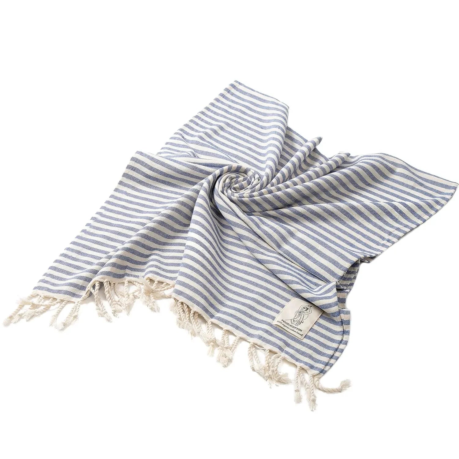 YEUZLICOTTON Hot Sale luxury Striped Tassel 100% cotton sauna spa bath towel For Home 100*180CM Travel Turkish Large beach towel