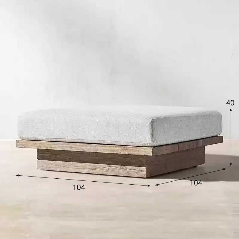 Outdoor Sofa, Creative Garden Courtyard Teak Furniture, Waterproof and Sun-proof, Outdoor Open-air Sofa Set