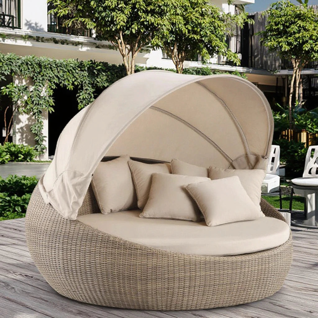 LUXHOME Modern Outdoor Sun Lounger