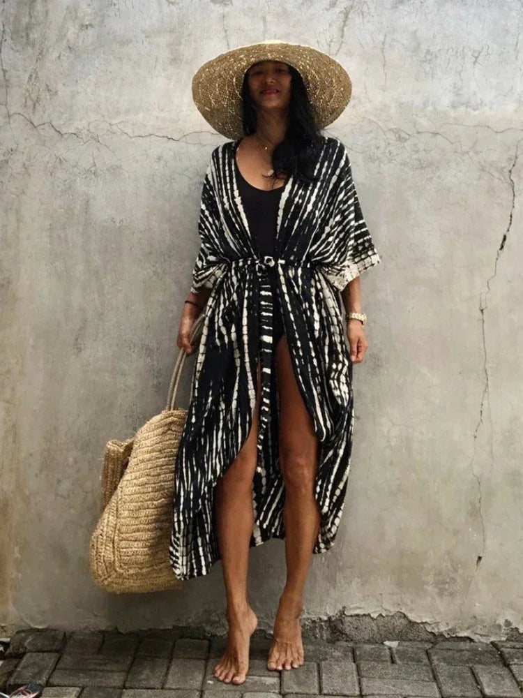 Tie Dye Kimono Summer Dress Luxlife Brands