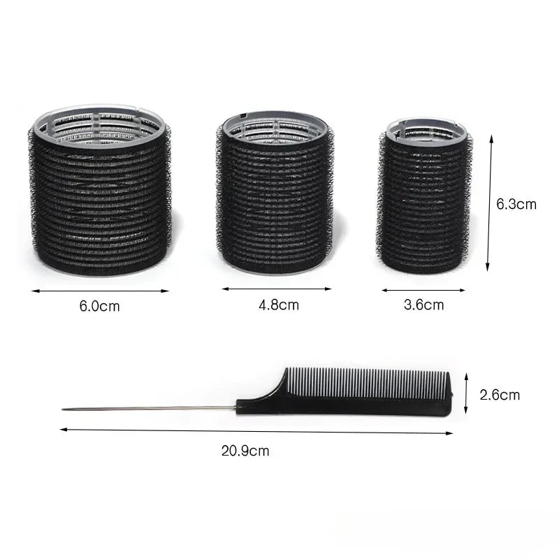 28pcs/Set Hair Roller Sets 18pcs Plastic Self Grip Hair Curlers 3 Sizes Hair Rollers 10pcs Metal Clips DIY Hairdressing Tools Luxlife Brands