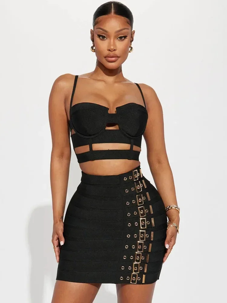 Vegas Bodycon Skirt Set Luxlife Brands
