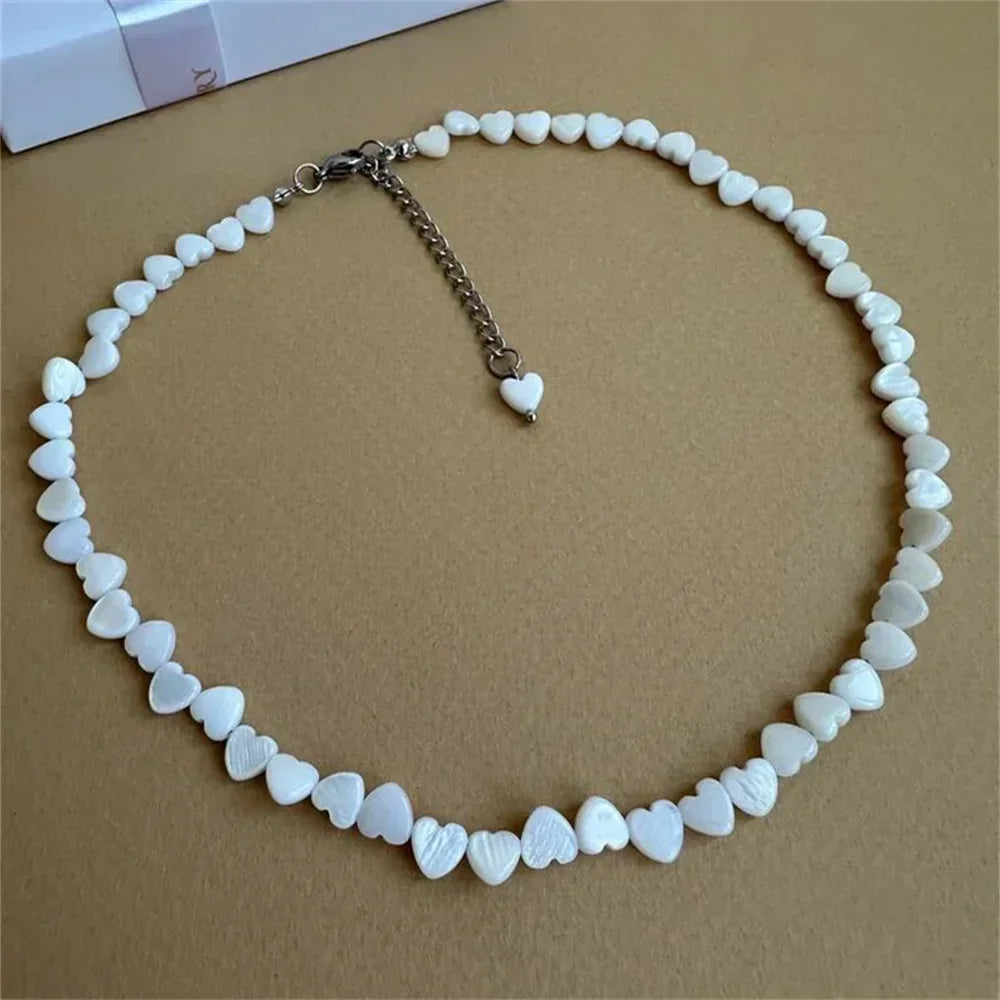 Vintage Heart Shell Necklace