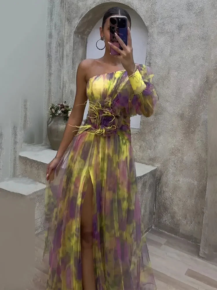 Women’s Split Maxi Dress LUXLIFE BRANDS