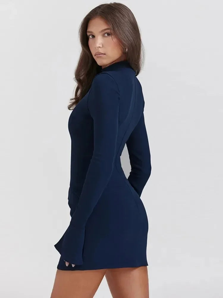 Uptown Long Sleeve Bodycon Dress LUXLIFE BRANDS