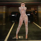 Women Elegant Sleeveless Sequined Glitter Shiny Jumpsuit Trousers Wide Leg Pants Sexy Slim Fit Backless Jumpsuit Romper Overalls LUXLIFE BRANDS