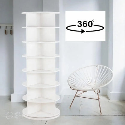 Rotating Shoe Rack 360° Original 7-tier Hold Over 35 Pairs of Shoes Home Furniture Cabinets for Living Room Reloving Cabinet LUXLIFE BRANDS