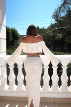 Monaco Long Sleeve Top & Skirt Set Luxlife Brands