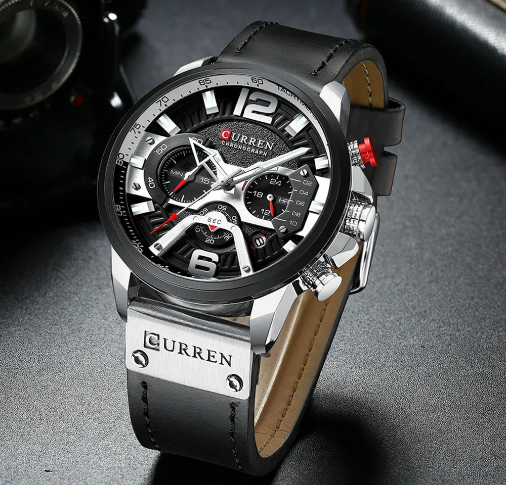 Luxury Men’s Leather Wrist Watch LUXLIFE BRANDS