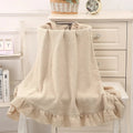 INS Ruffled Muslin Baby Swaddle Blankets for New Born Infant Bedding Organic Baby Accessories Newborn Receive Blanket Cotton Luxlife Brands