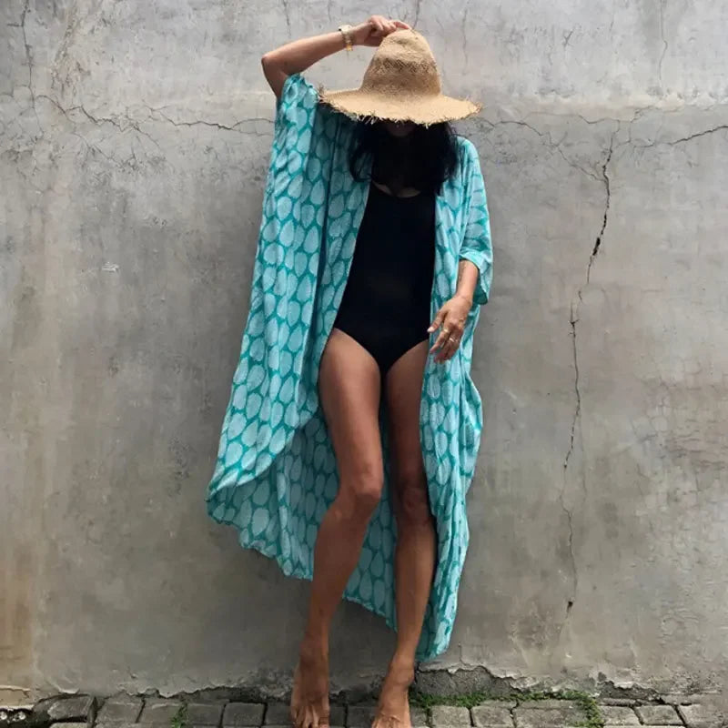 Tie Dye Kimono Summer Dress