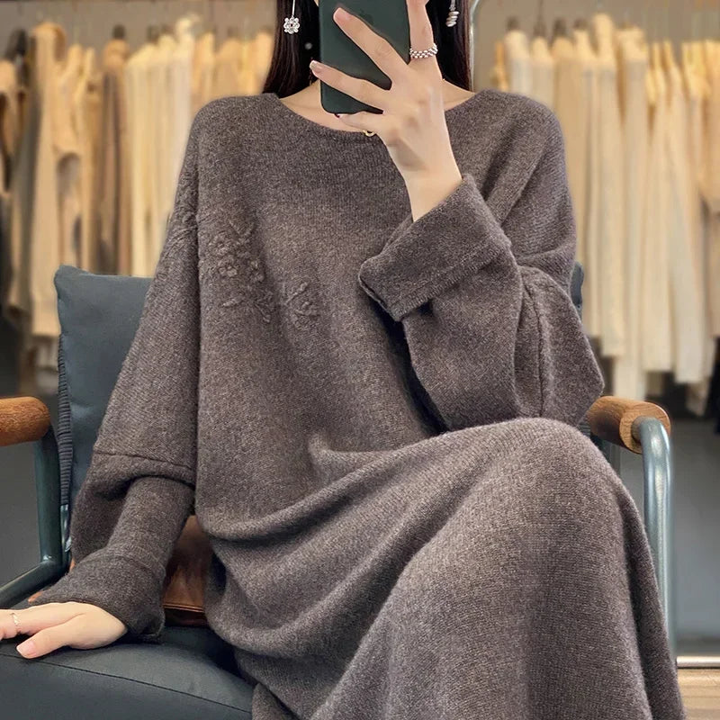 Cashmere Loose Fit Knit Dress LUXLIFE BRANDS