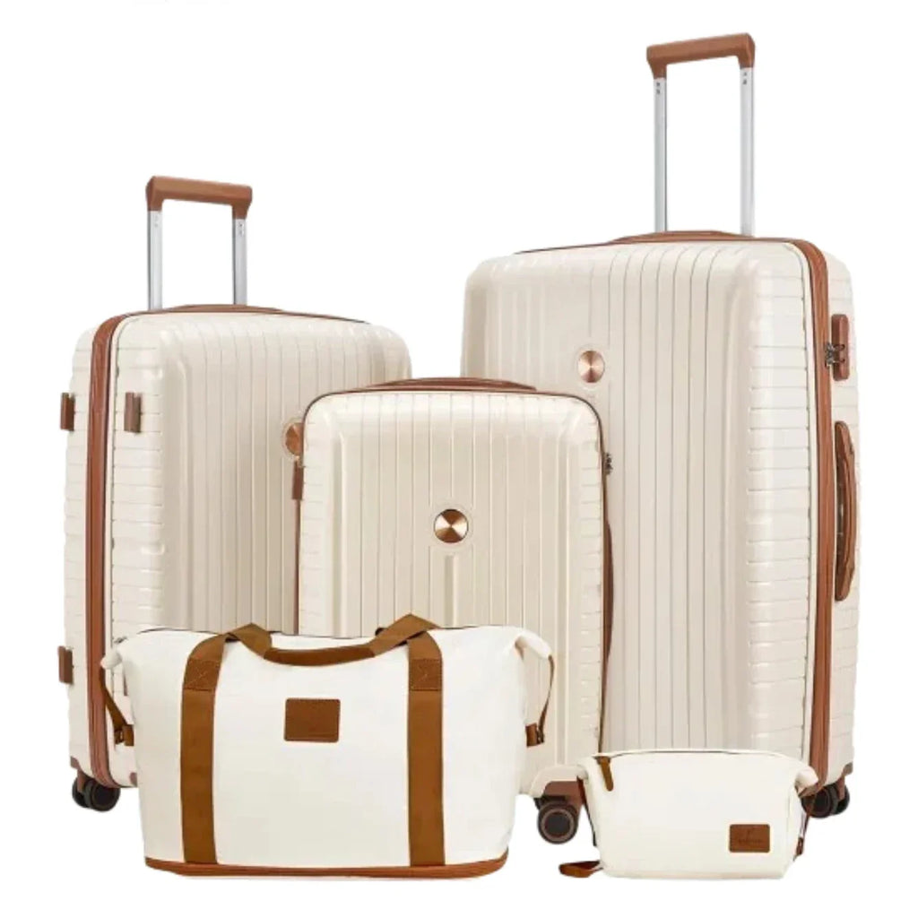 Hard Shell Luggage Sets with Duffel Bag and Toiletry Bag, TSA Lock