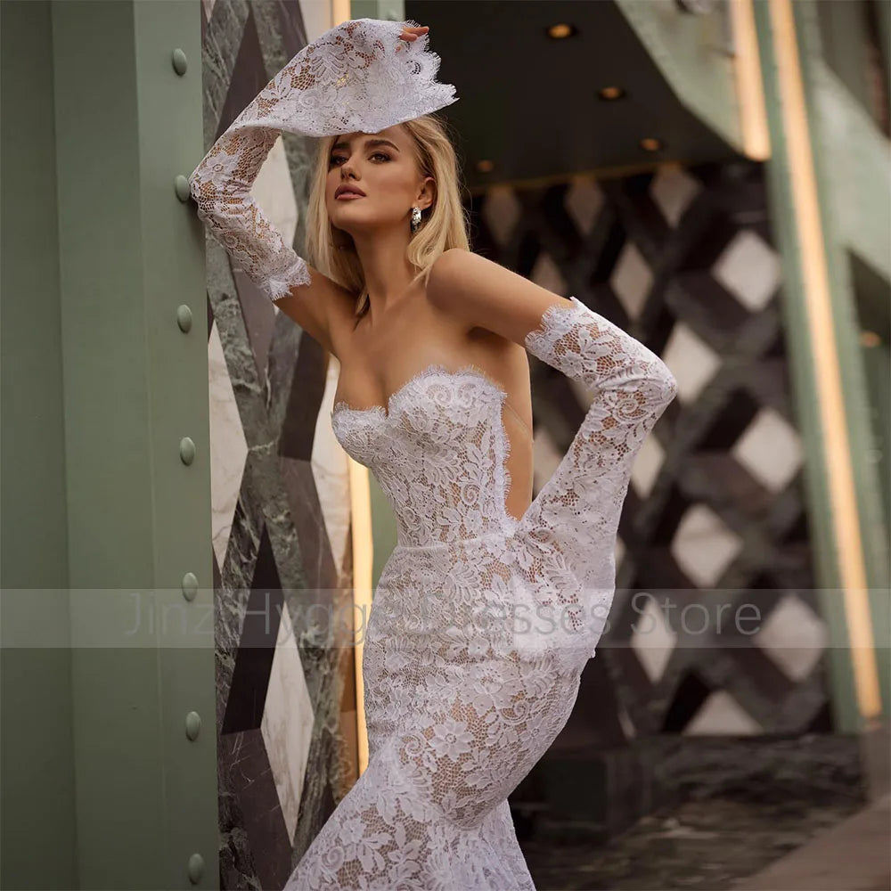 Luxury Sweetheart Trumpet Mermaid Wedding Gown LUXLIFE BRANDS