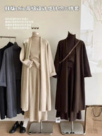 Women’s Long Sweater Vest & Top & High Waist Skirt Set Luxlife Brands