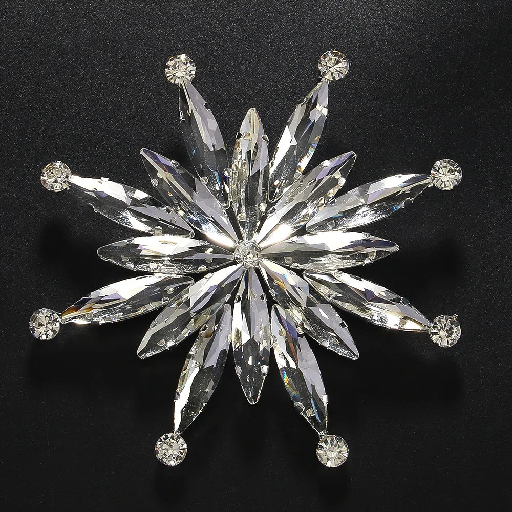 Large Luxury Rhinestone Star Brooch