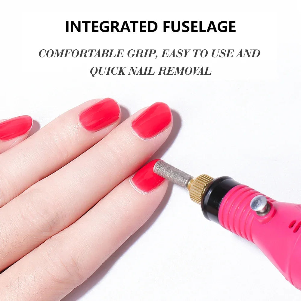 HALAIMAN Electric Nail Drill Machine Set Pedicure Grinding Equipment Mill For Manicure  Professional Strong Nail Polishing Tool LUXLIFE BRANDS