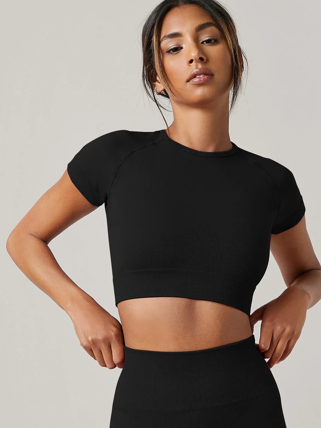 Women Yoga Top Seamless Sport T Shirts Fitness Clothes Short Sleeve Yoga Shirt Gym Top Running Active Wear Sport Top Luxlife Brands