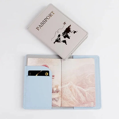 Traveling Accessories for Men/Women Waterproof Soft PU Leather Passport Cover  ID Bank Cards Holder Money Coin Organizer Pouch