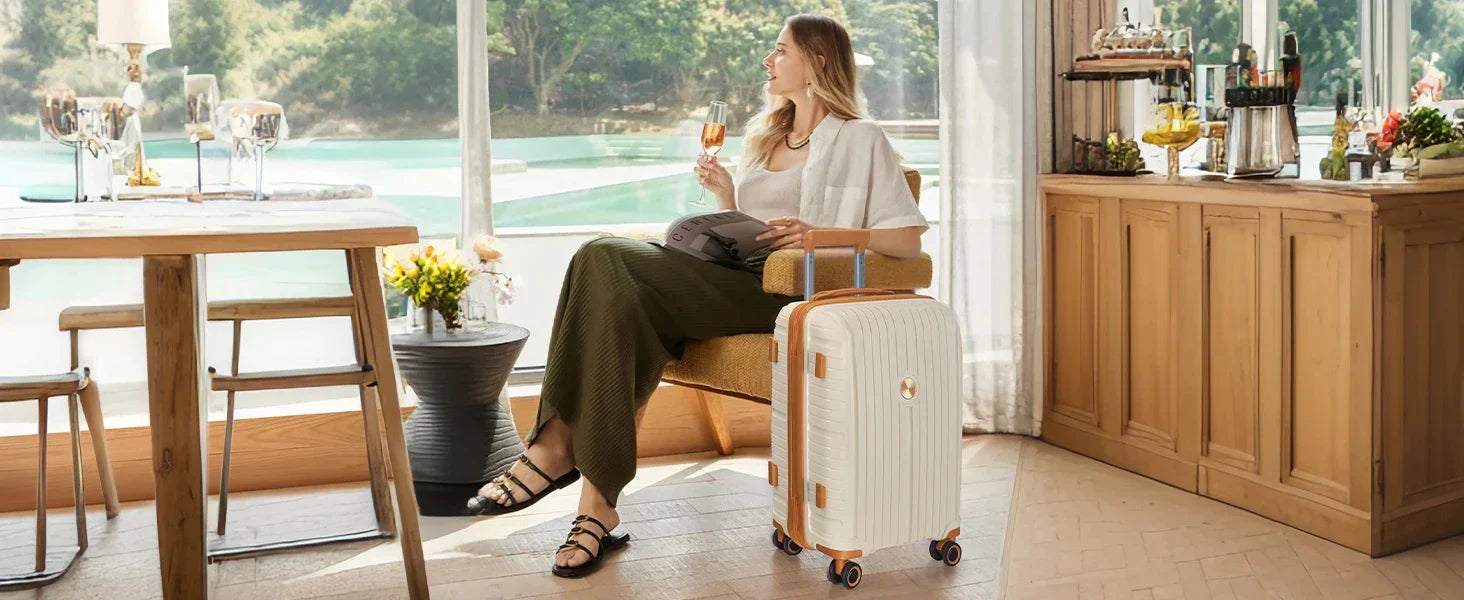 Hard Shell Luggage Sets with Duffel Bag and Toiletry Bag, TSA Lock