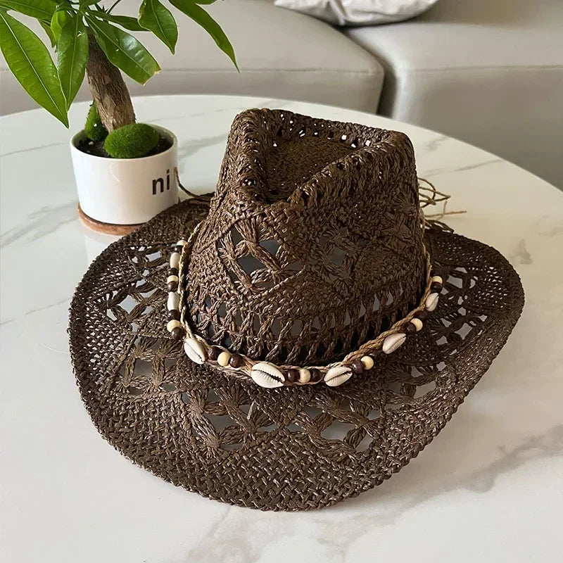 Vintage Boho Beach Straw Hat Luxlife Brands