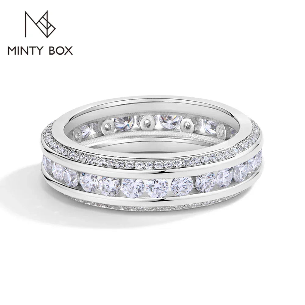 S925 Sterling Silver Moissanite Ring D VVS1 Lab Grown Diamond 1.68ctw Luxlife Brands