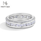 S925 Sterling Silver Moissanite Ring D VVS1 Lab Grown Diamond 1.68ctw Luxlife Brands