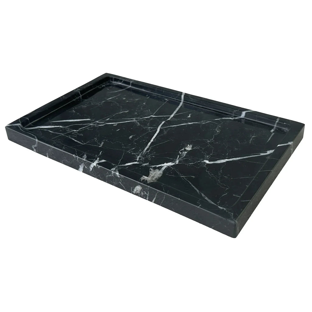 Calacatta Viola Marble Vanity Tray, 10x6in