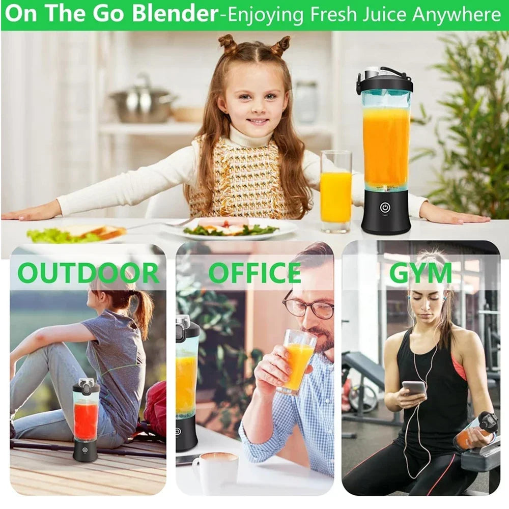 Healthy Living Portable Blender 20oz USB With 6 Blades