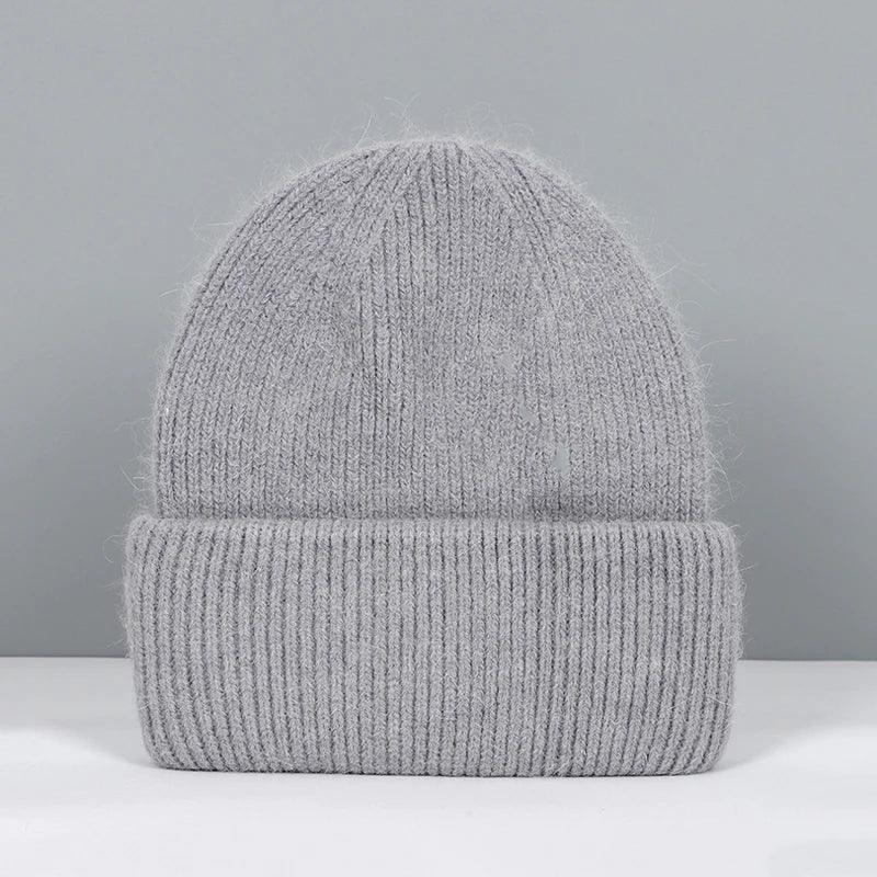 Women Winter Hat Real Rabbit Fur Winter Hats For Women Fashion Warm Beanie Hats Women Solid Adult Cover Head Cap Luxlife Brands