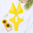 Red One Piece Swimsuit Woman Trikini Raceback Swimwear Thong Beachwear Woman 2025 Cut Out Bathing Suits Ladies Holiday Summer Luxlife Brands