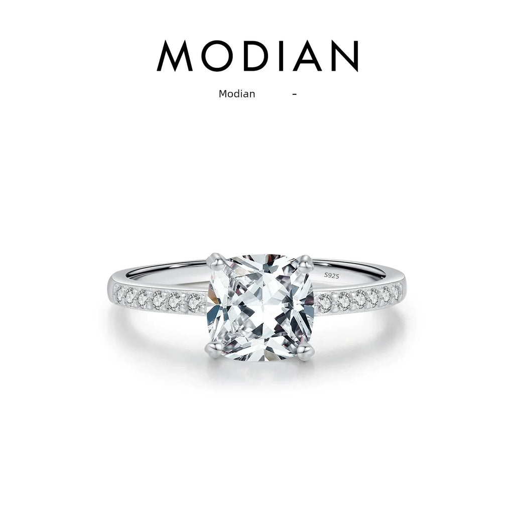 Modian Sterling Silver Luxury Super Shiny Female Zircon