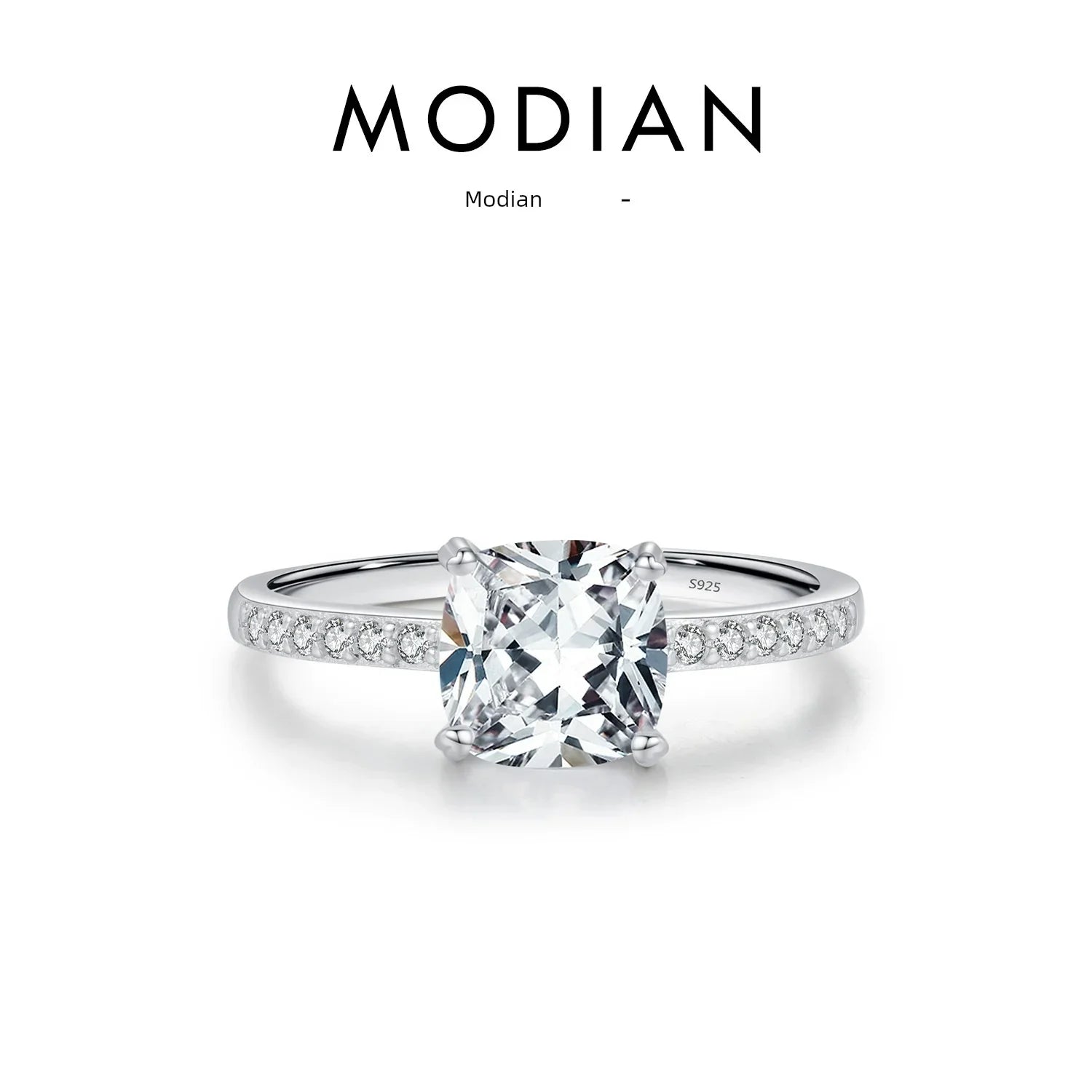 Modian Sterling Silver Luxury Super Shiny Female Zircon