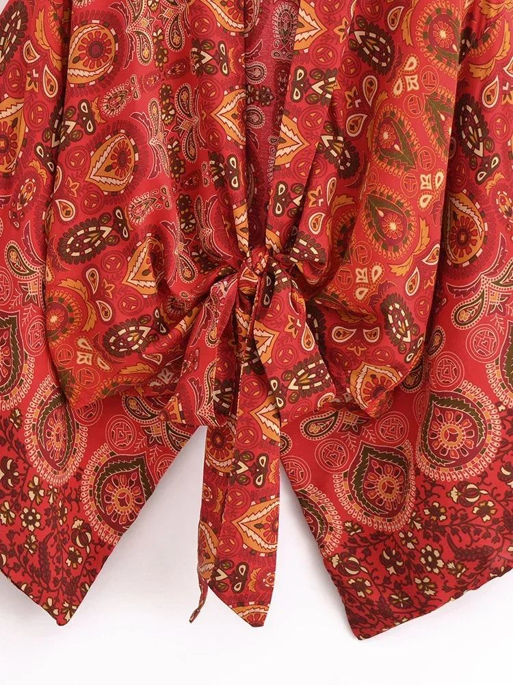 Vintage Boho Kimono Bikini Cover Up