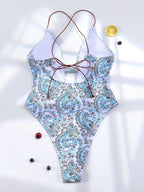 Miyouj Solid Color Swimwear Women's Swimsuit Bandage One Piece Suit High Waist Beachwear High Cut Bathsuit Hollow Out Swimsuits Luxlife Brands