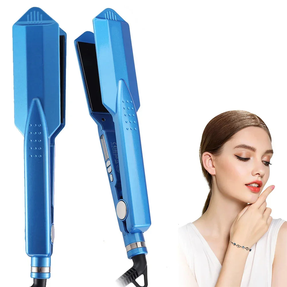 Professional Titanium Flat Iron 470°F Fast Heat up Dual Voltage Flat Iron