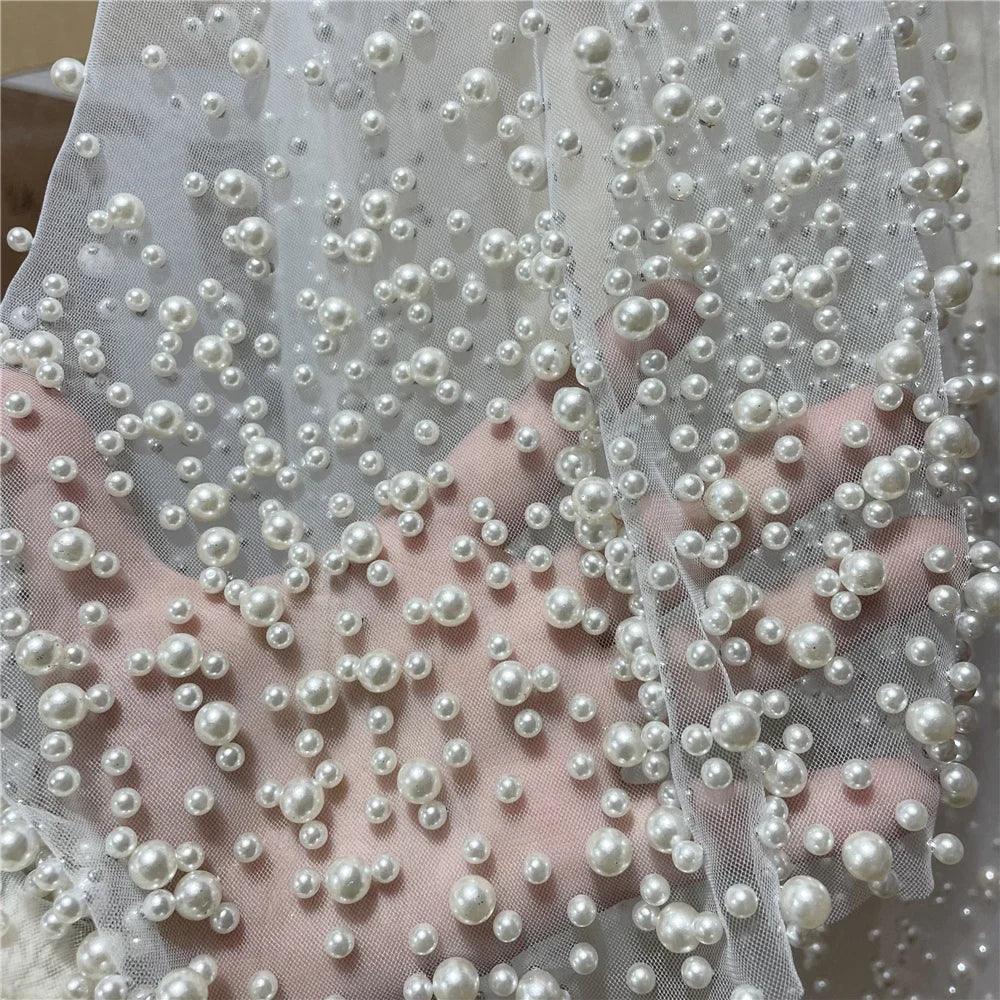 Precious Pearl Bridal Veil With Hair Clip LUXLIFE BRANDS