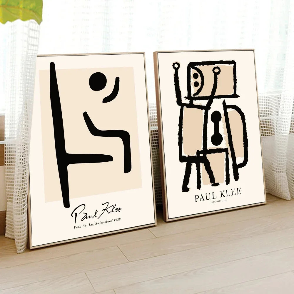 1PC Paul Klee Abstract Painting Artwork Poster Paper Print Home Living Room Bedroom Entrance Bar Restaurant Cafe Art Painting