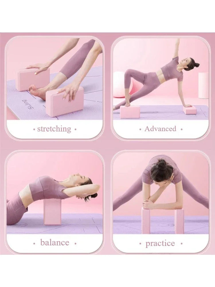 1pc Shaping High Density Eva Yoga Block  Stretch Children Pilates Foam Block Balance Exercise Ballet Bodybuilding Dance Gym  Alo