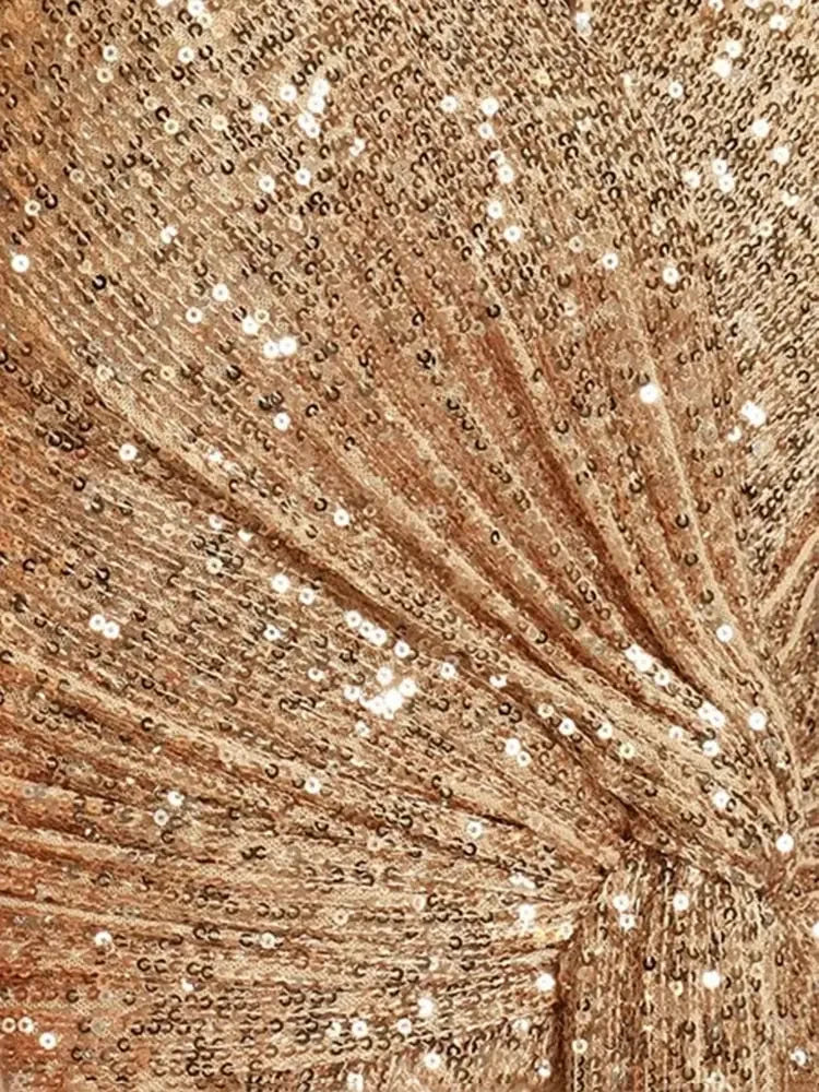 Luxury Long Sleeve V-Neck Formal Evening Dress