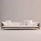 Outdoor stainless steel sofa rattan courtyard villa rain and sun coffee table combination Luxlife Brands