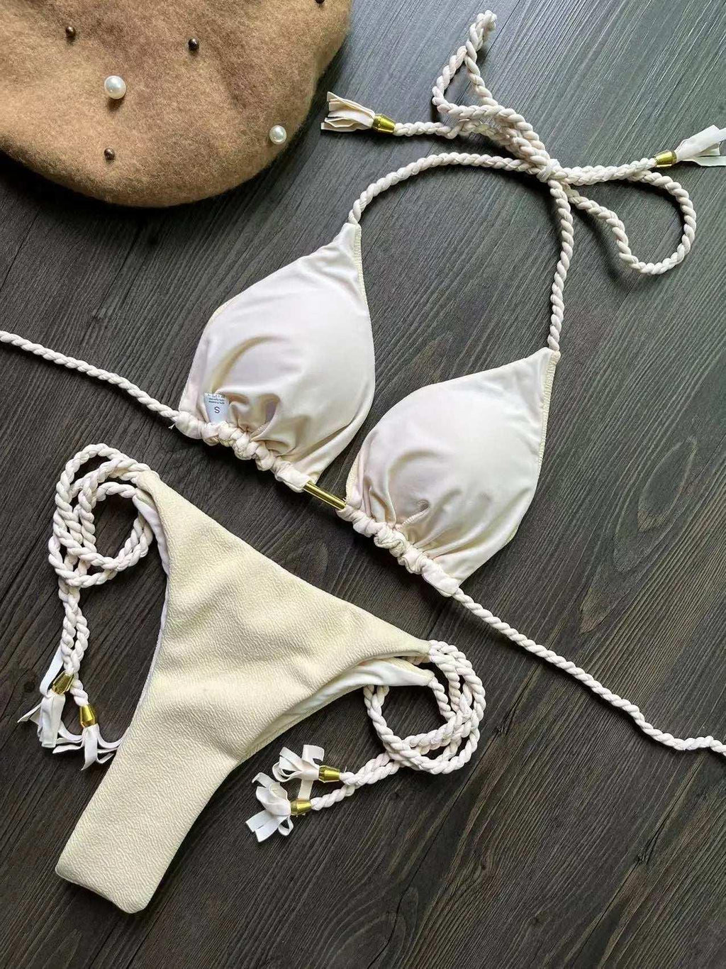 RUOTONSEPT Sexy Braiding rope Bandage Bikini Set Women's Swimsuit Two-piece Triangle Swimwear Bathing Suit Brazilian Biquinis