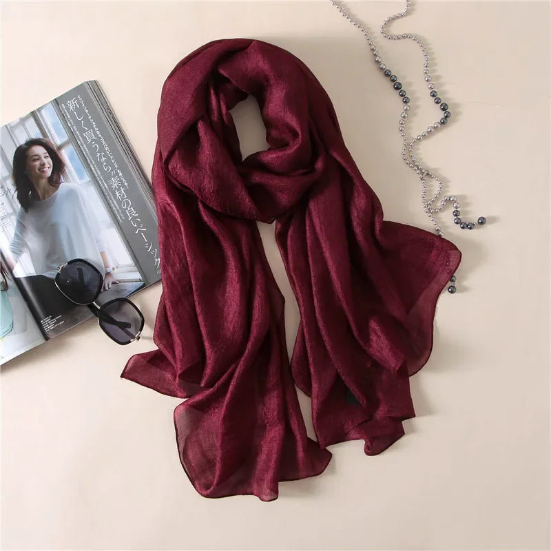 Silk Linen Shawls Scarves