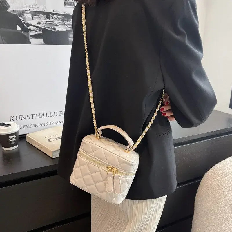 Luxury Mini Box Crossbody Bags for Women Sling Bag Brands Small Chains Shoulder Bag 2022 Square Purses and Handbags Tote Clutch